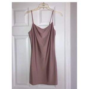 Mauve pink mini dress